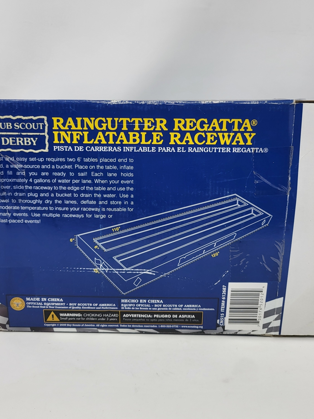 Cub Scout Derby Raingutter Regatta Inflatable Raceway - Blue - Picture 4 of 4